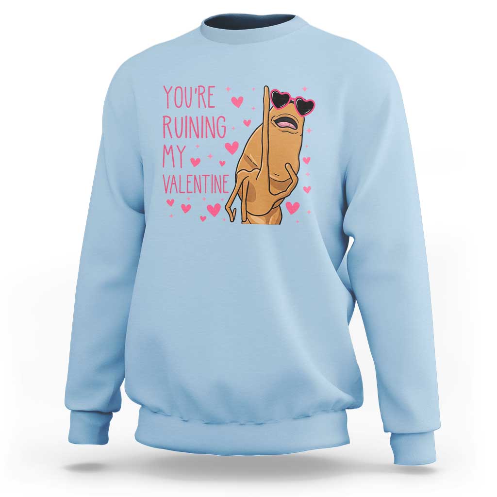 Marcus The Worm Meme Sweatshirt Funny Anti Valentines Day - Wonder Print Shop