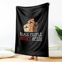 Black People Aren't Apes Throw Blanket Anti-Racist Statement