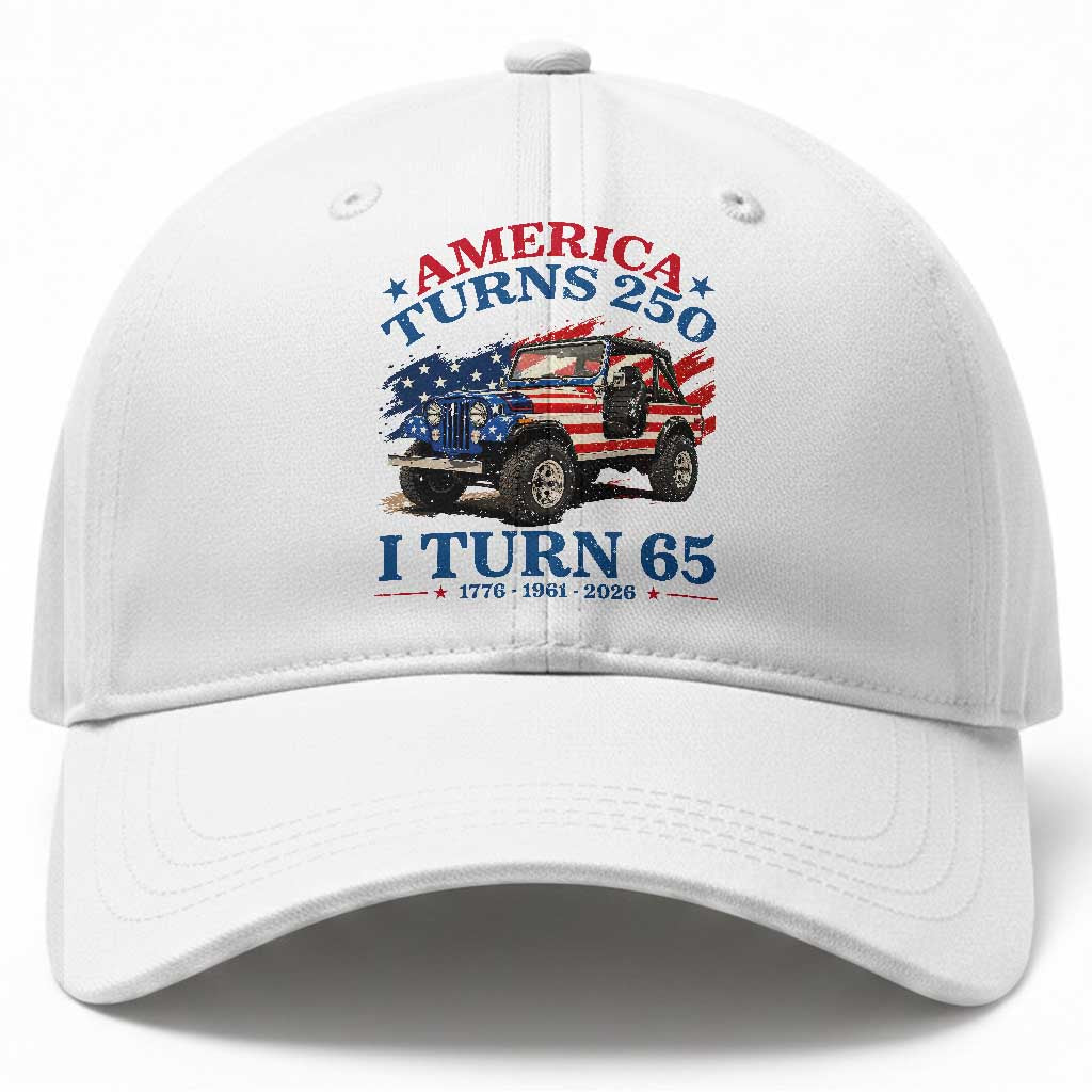 America Turns 250 I Turn 65 1961 65th Birthday Baseball Cap Compact Classic Off-road SUV