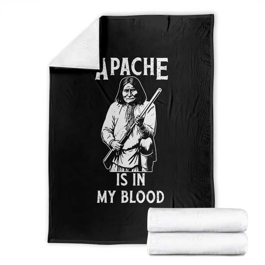 Native American Throw Blanket Apache Is In My Blood - Wonder Print Shop
