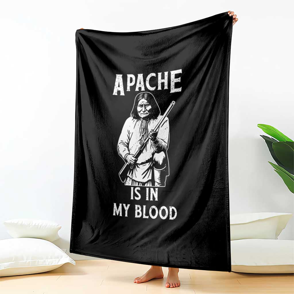 Native American Throw Blanket Apache Is In My Blood - Wonder Print Shop