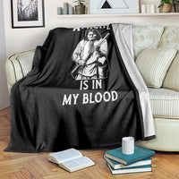 Native American Throw Blanket Apache Is In My Blood - Wonder Print Shop