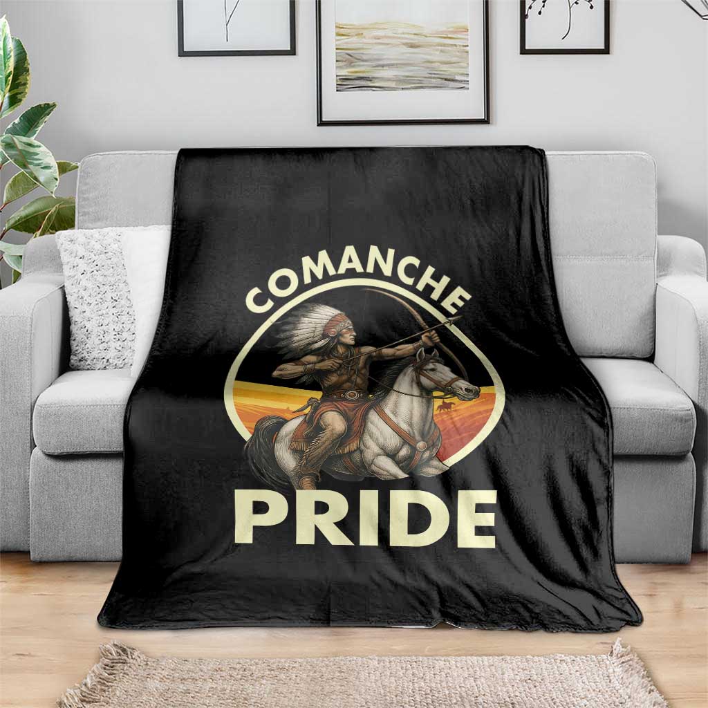 Native American Comanche Pride Indigenous People Day Throw Blanket - Wonder Print Shop
