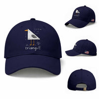 Triangull Triangle Seagull Bird Pun Baseball Cap Funny Math Teacher Joke Humor
