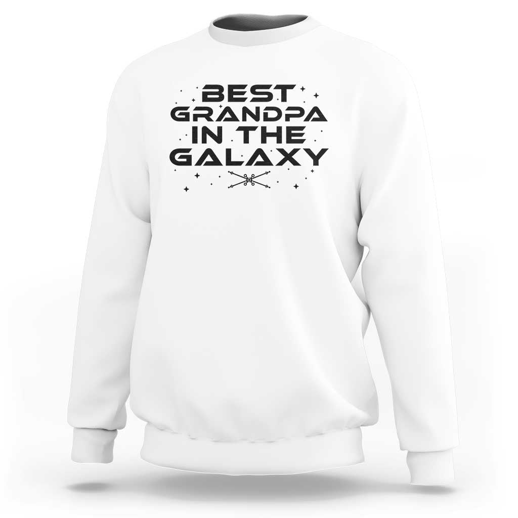 Best Grandpa in the Galaxy Sweatshirt Funny Fathers Day Gift