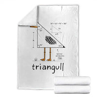 Triangull Triangle Seagull Bird Pun Throw Blanket Funny Math Teacher Humor
