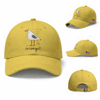 Triangull Triangle Seagull Bird Pun Baseball Cap Funny Math Teacher Humor