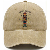 Nutcracker Christmas Washed Cotton Baseball Cap What Is Cracking