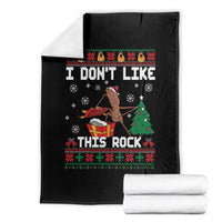 Marcus The Worm Christmas Meme Throw Blanket I Do Not Like This Rock - Wonder Print Shop