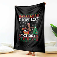 Marcus The Worm Christmas Meme Throw Blanket I Do Not Like This Rock - Wonder Print Shop
