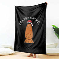 Marcus The Worm Christmas Meme Throw Blanket I Am Mildly Irritated - Wonder Print Shop