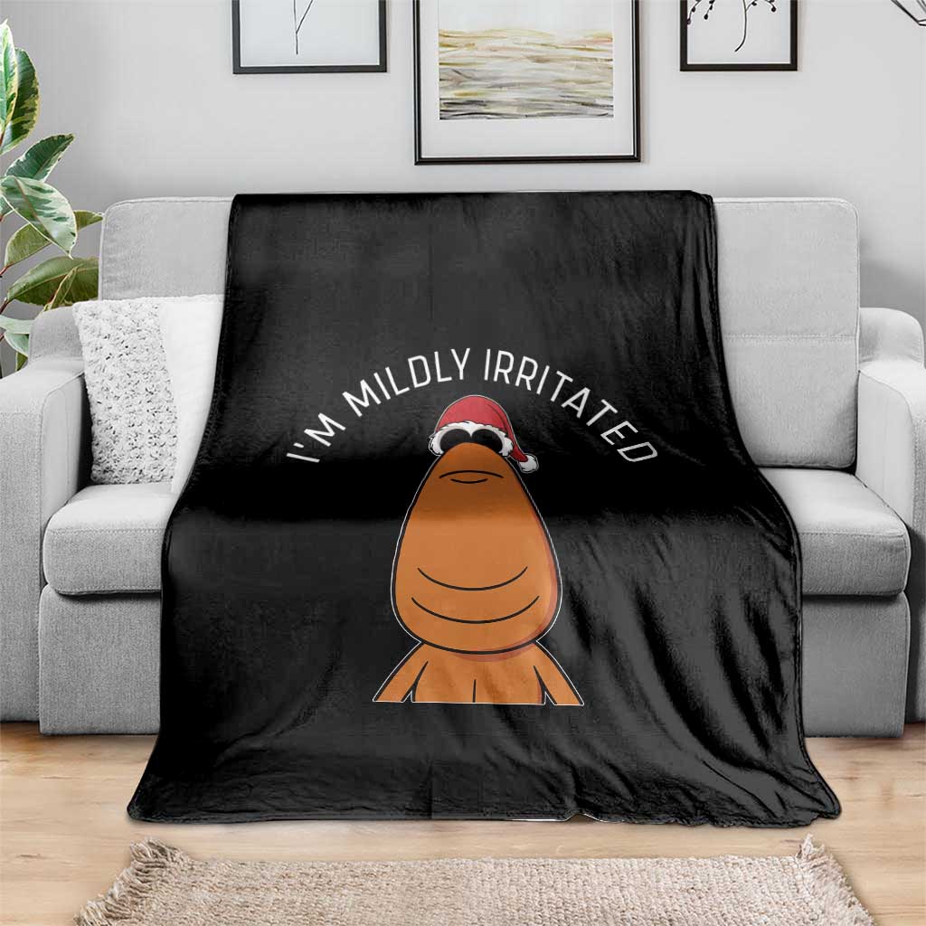 Marcus The Worm Christmas Meme Throw Blanket I Am Mildly Irritated - Wonder Print Shop