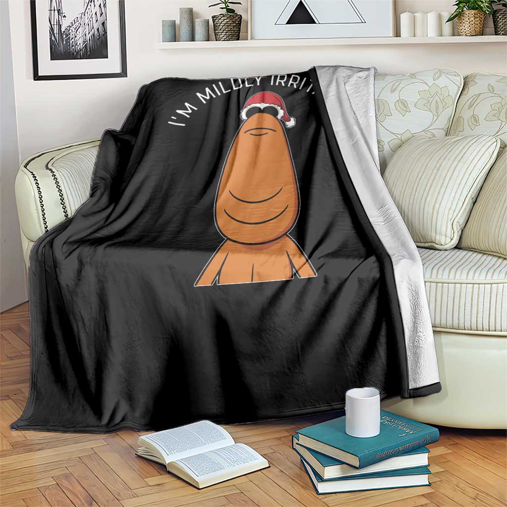 Marcus The Worm Christmas Meme Throw Blanket I Am Mildly Irritated - Wonder Print Shop