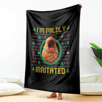 Marcus The Worm Christmas Meme Throw Blanket Funny Brain Rot Xmas - Wonder Print Shop