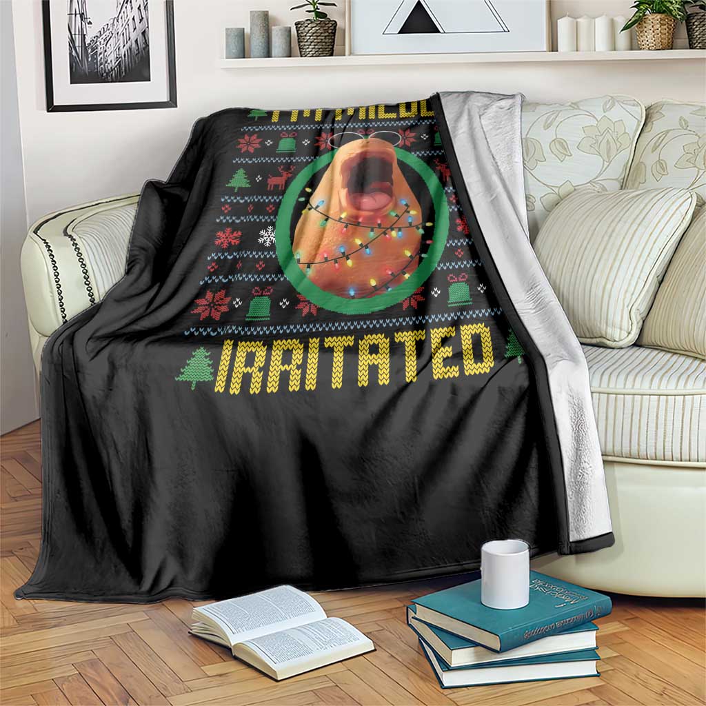 Marcus The Worm Christmas Meme Throw Blanket Funny Brain Rot Xmas - Wonder Print Shop