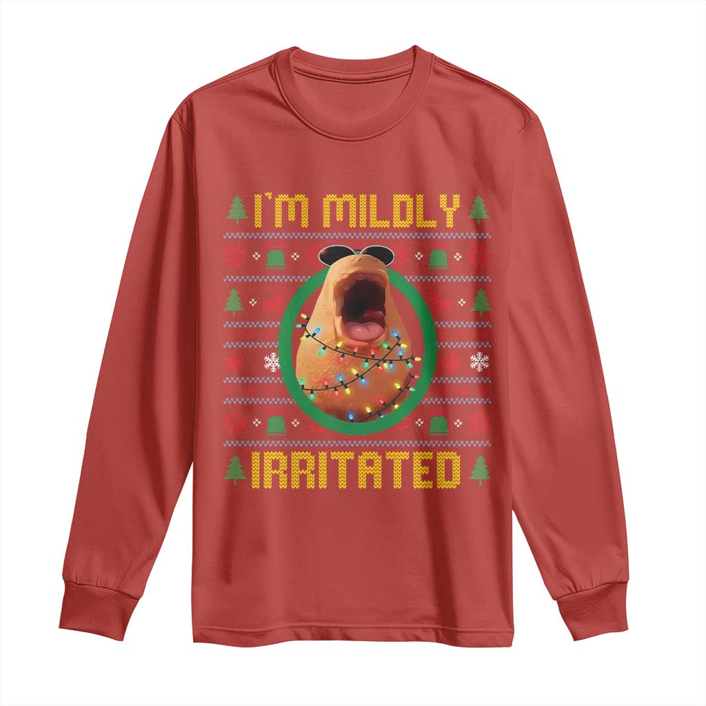 Marcus The Worm Christmas Meme Long Sleeve Shirt Funny Brain Rot Xmas - Wonder Print Shop
