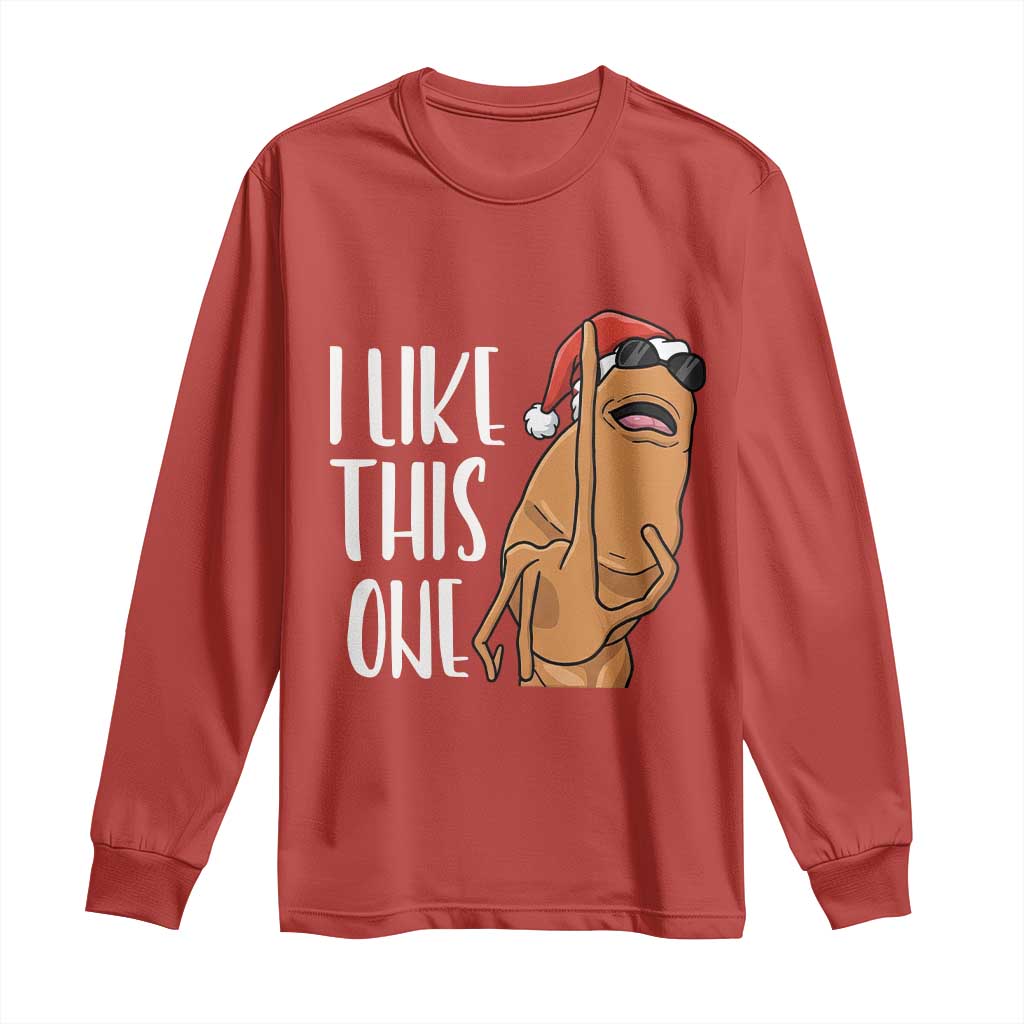 Marcus The Worm Christmas Meme Long Sleeve Shirt I Like This One - Wonder Print Shop