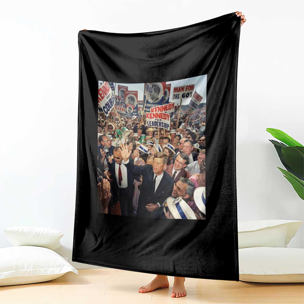 John F Kennedy American President History Throw Blanket