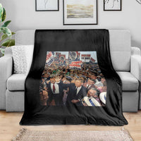 John F Kennedy American President History Throw Blanket