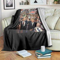 John F Kennedy American President History Throw Blanket