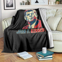 John F Kennedy American Flag US President Throw Blanket
