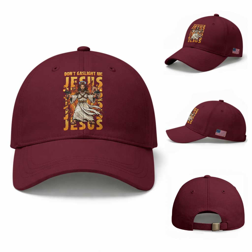 Don't Gaslight Me Jesus Baseball Cap Funny Princess Cat Christian Meme