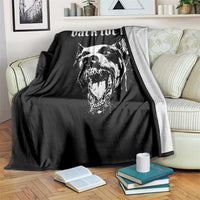 Bark For Me Throw Blanket Gothic Dog Graphic
