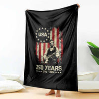 America's 250th Abraham Lincoln Playing Guitar Throw Blanket