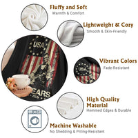 America's 250th Abraham Lincoln Playing Guitar Throw Blanket