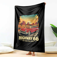 Vintage Highway 66 100th Anniversary Souvenir Throw Blanket