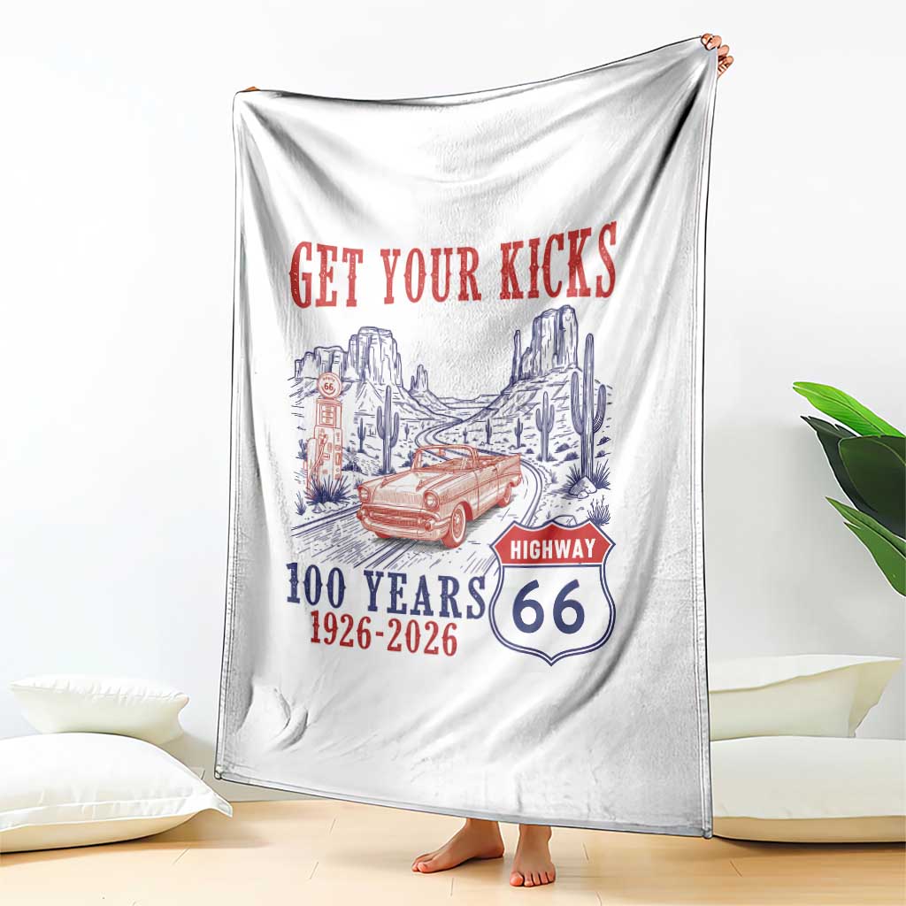 Highway 66 Get Your Kicks Centennial Road Trip 1926-2026 Throw Blanket