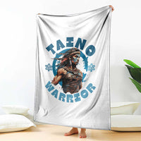 Taino Warrior Boricua Boriken Pride Indigenous Puerto Rican Throw Blanket - Wonder Print Shop
