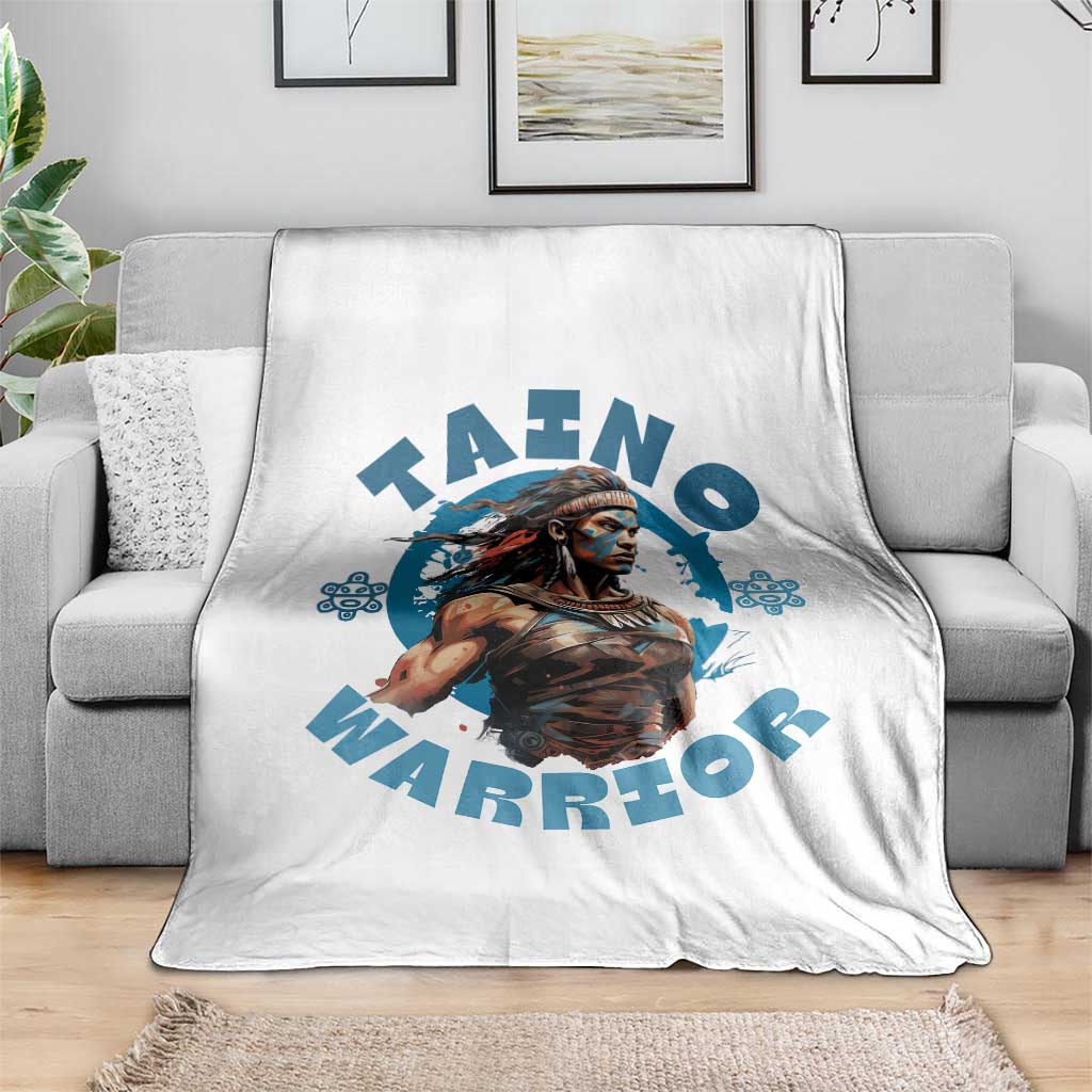 Taino Warrior Boricua Boriken Pride Indigenous Puerto Rican Throw Blanket - Wonder Print Shop
