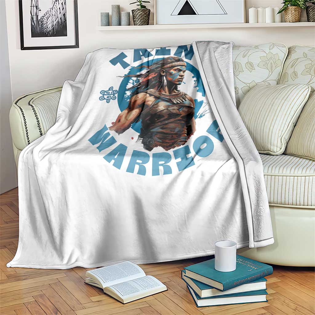 Taino Warrior Boricua Boriken Pride Indigenous Puerto Rican Throw Blanket - Wonder Print Shop