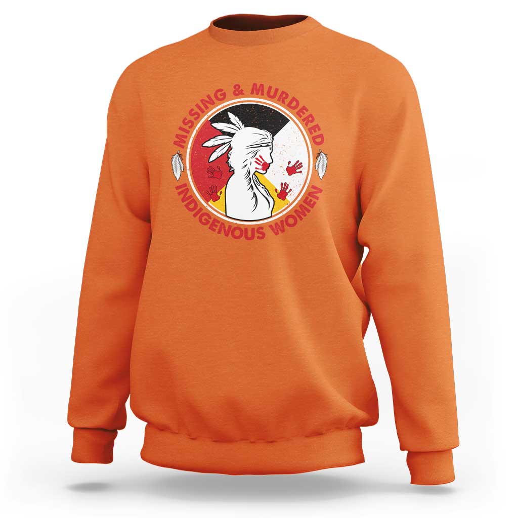 MMIW Missing and Murdered Indigenous Women Red Hand Sweatshirt - Wonder Print Shop