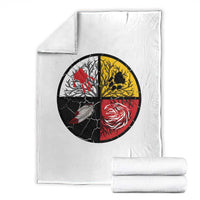 Native American Medicine Wheel MMIW Throw Blanket - Wonder Print Shop
