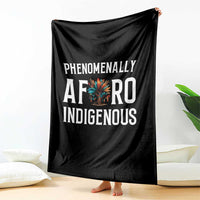 Afro Indigenous Native Pride Phenomenally Indigenous People Throw Blanket - Wonder Print Shop
