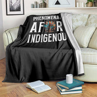 Afro Indigenous Native Pride Phenomenally Indigenous People Throw Blanket - Wonder Print Shop