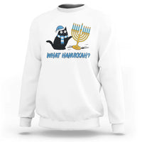 Funny Black Cat Hanukkah Chanukah Sweatshirt - Wonder Print Shop