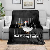 Funny Goose Hanukkah Chanukah Throw Blanket Not Today Santa - Wonder Print Shop