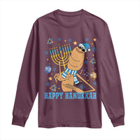 Funny Marcus The Worm Hanukkah Meme Long Sleeve Shirt - Wonder Print Shop