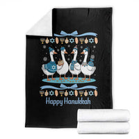 Happy Hanukkah Throw Blanket Funny Silly Goose Chanukah - Wonder Print Shop