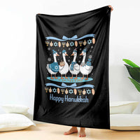 Happy Hanukkah Throw Blanket Funny Silly Goose Chanukah - Wonder Print Shop