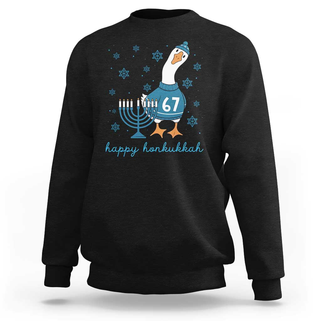 67 Six Seven Silly Goose Hanukkah Meme Sweatshirt Happy Honkukkah - Wonder Print Shop
