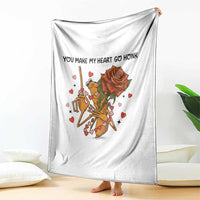 Marcus The Worm Valentine Meme Throw Blanket You Make My Heart Go Honk - Wonder Print Shop