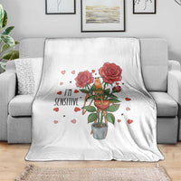 Marcus The Worm Valentine Meme Throw Blanket I Am Senstive - Wonder Print Shop