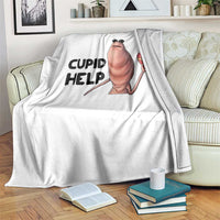 Marcus The Worm Valentine Meme Throw Blanket Cupid Help - Wonder Print Shop