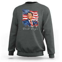 Ronald Regan Patriotic American Flag President Sweatshirt
