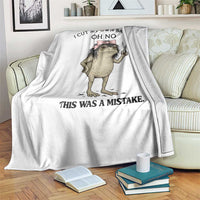 I Cut My Own Bangs Throw Blanket Funny Frog Meme