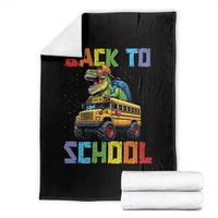 Bruh We Back Throw Blanket Funny Dinosaur Back To School Dinosaur